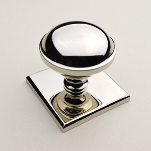 Horton Brasses Queslett knob in polished nickel finish